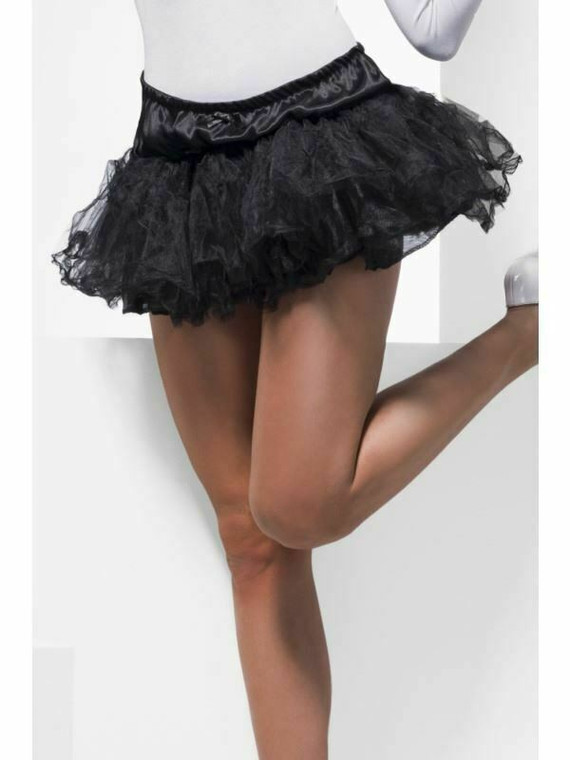 Smiffys Black Tulle Petticoat Skirt Ballet Fancy Dress Accessory One Size