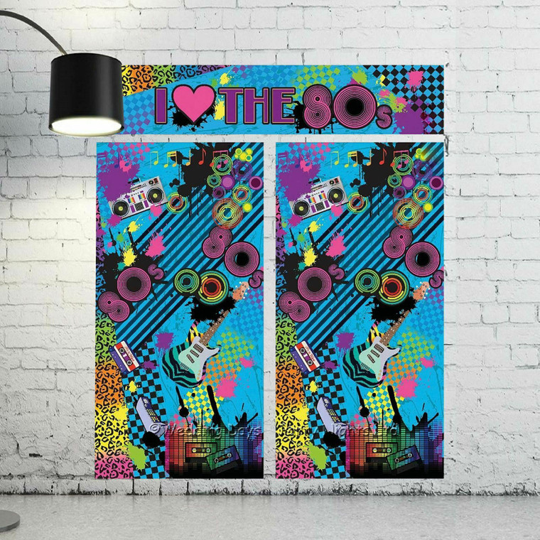 6ft 80s Backdrop Scene Setter Set