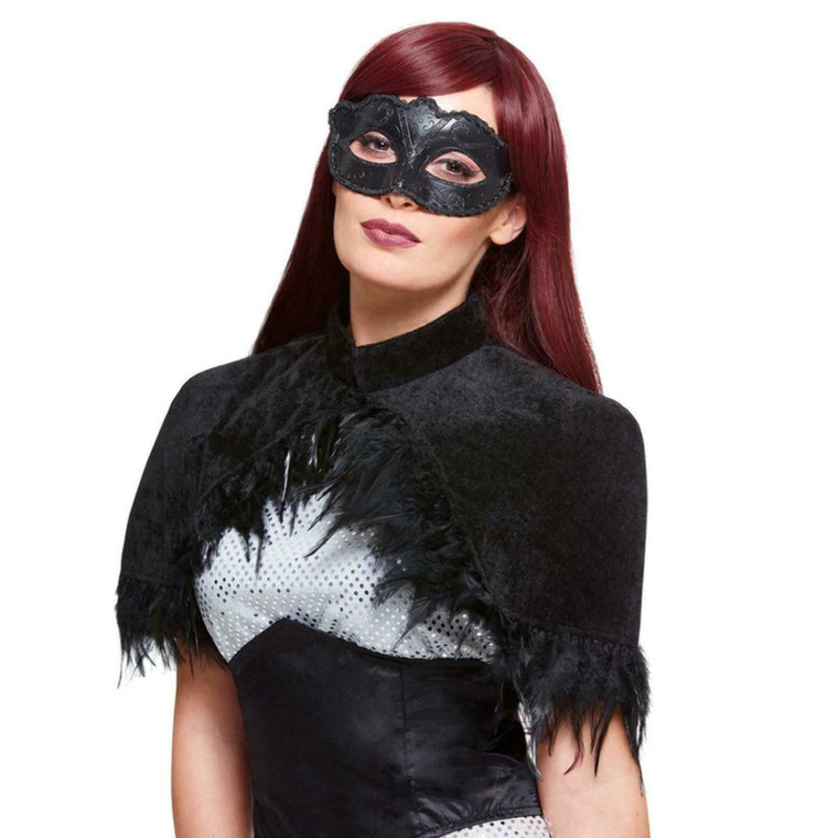 Adult's Dark Sorceress Capelet and Mask