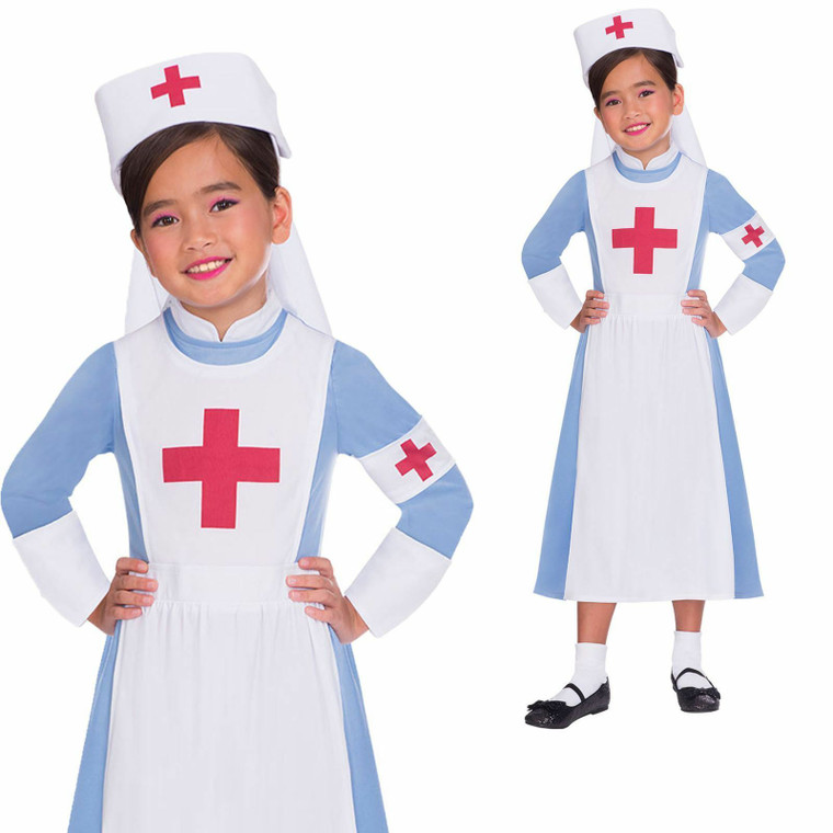 Girls Vintage Nurse Costume