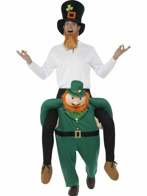 Smiffys Leprechaun Piggyback Costume St Patrick's Day Paddy Fancy Dress One Size