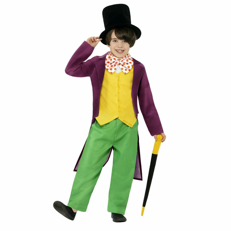 Kids Boys Official Roald Dahl Willy Wonka Costume