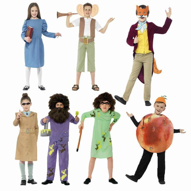 Kids Boys Girls Official Roald Dahl Character World Book Day Fancy Dress Costume