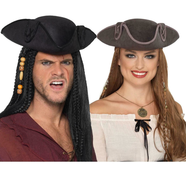 Adults Pirate Captain Tricorn Hat 