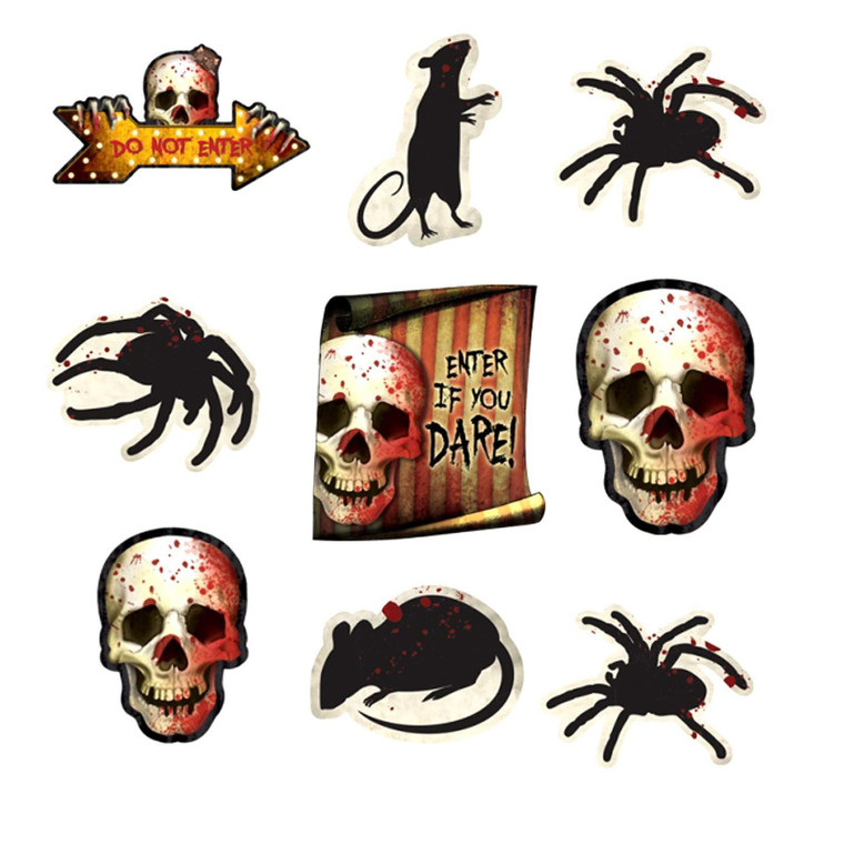 Halloween Creepy Carnival Paper Cut-outs Party Decorations