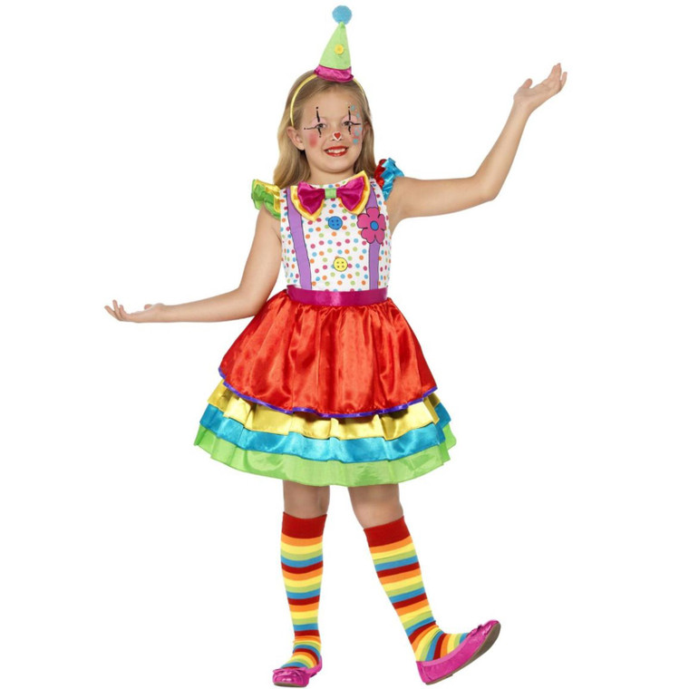 Girls Deluxe Clown Costume