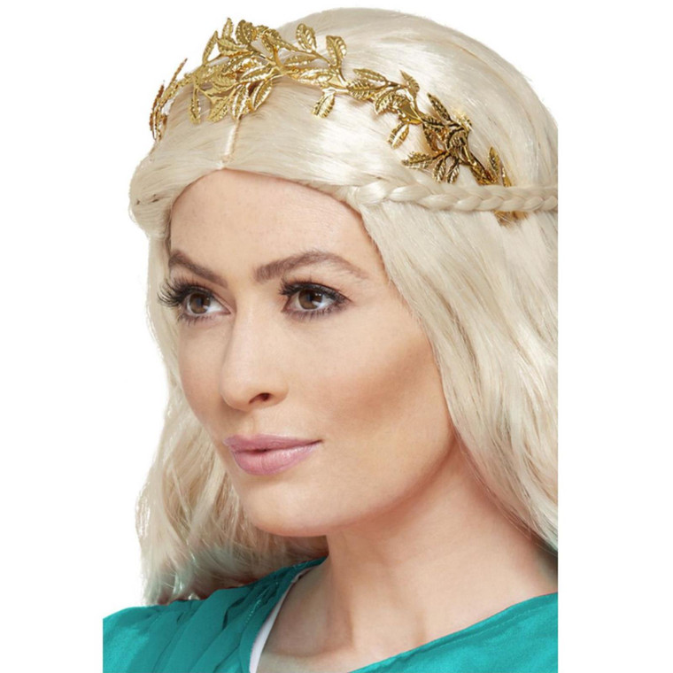 Ladies Grecian Golden Leaf Headband Greek Goddess Fancy Dress Accessory