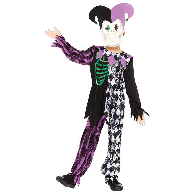 Kids Jester Boy Fancy Dress Costume