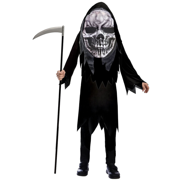 Boys Grim Reaper Big Head Costume Halloween