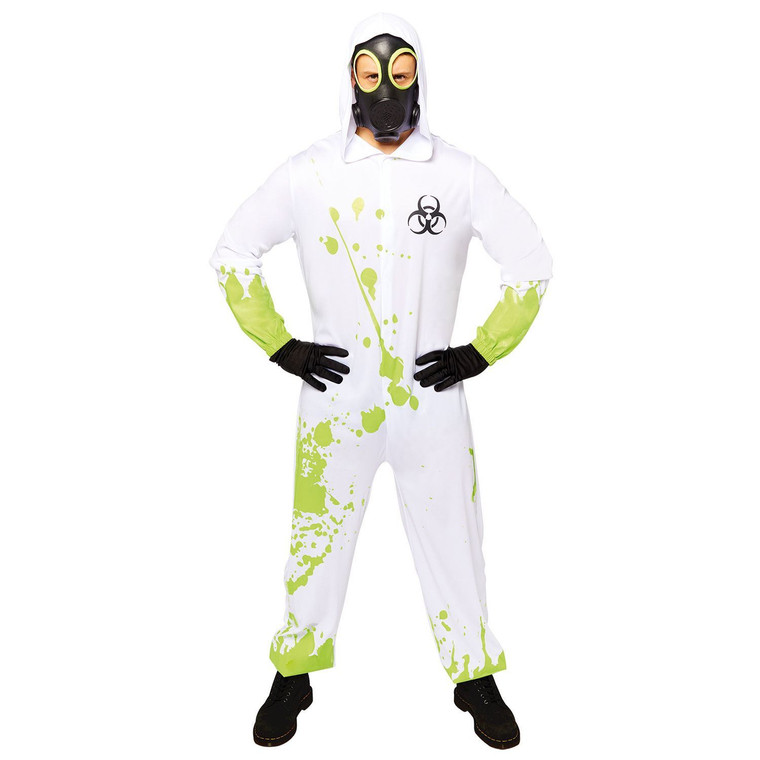 Mens Hazmat Suit Fancy Dress Halloween Costume