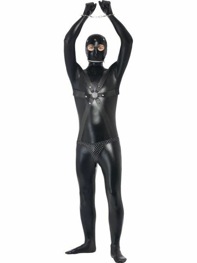 Gimp Suit Costume Mens Fancy Dress Bodysuit Stag Do Party Bondage Rubber Fetish Fancy Dress Vip