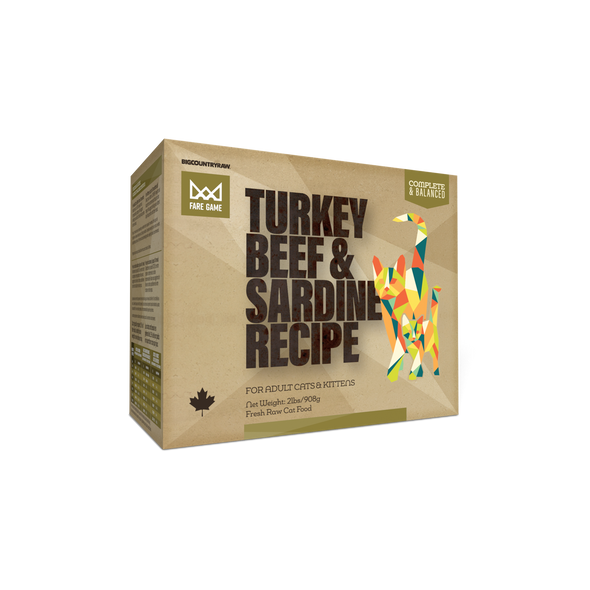 Fare Game Turkey, Beef and Sardine Recipe 2 lb Carton