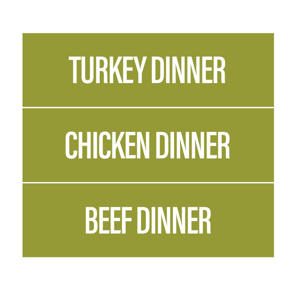 Contenu du Grab N Go Dinner - boîte de 18 livres