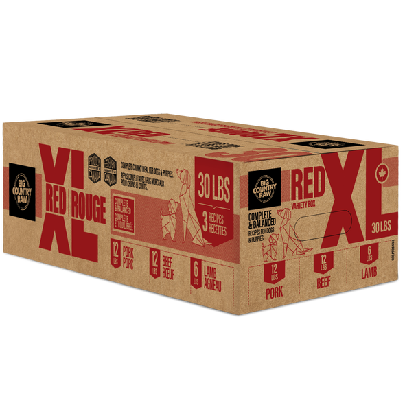 XL Red 30 lb box close up