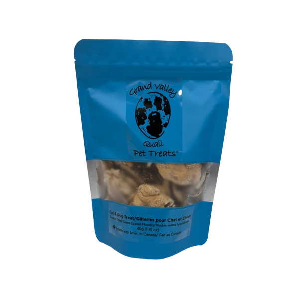 Grand Valley Quail Pet Treats Freeze Dried Green Lipped Mussels - 40g