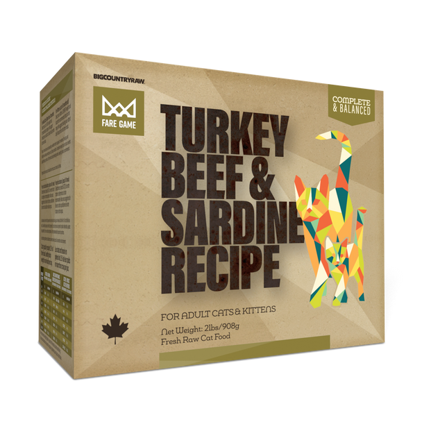 Recette de dinde, bœuf et sardines « Fare Game » – Boîte de 900 g