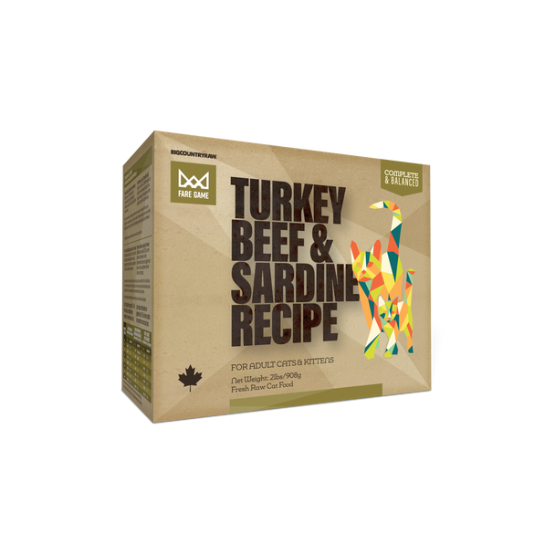 Fare Game Turkey, Beef and Sardine Recipe 2 lb Carton