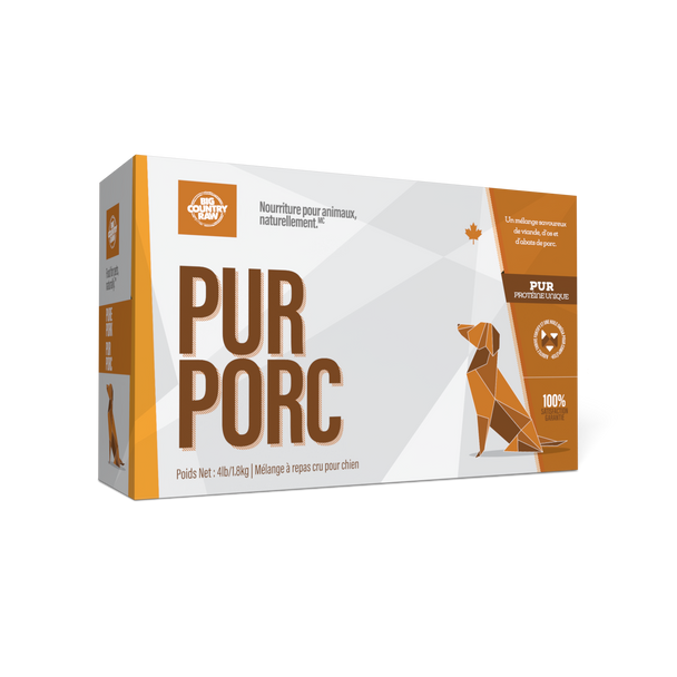 Carton de 4 lb de porc pur - Français