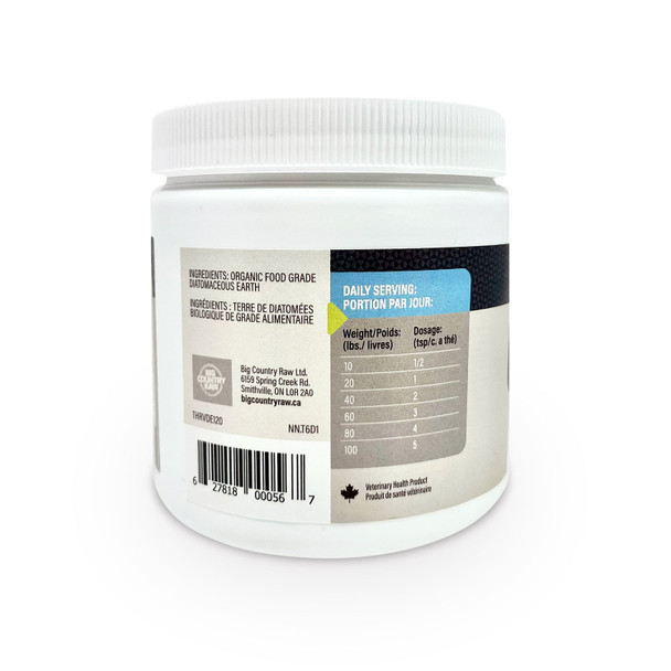 Back of Thrive Diatomaceous Earth 120g package