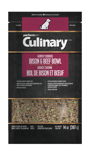 Performatrin Culinary Bison & Beef Bowl pouch - 10 x 14 oz