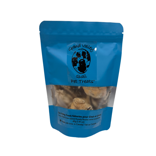 Grand Valley Quail Pet Treats Freeze Dried Green Lipped Mussels - 40g