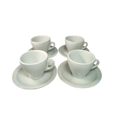 Set de Capuchino de Porcelana - 4 Ternos Tulipán Blanco (Ref YZ 2121): eleva tu experiencia de café con este elegante set de capuchino. Con cuatro tazas de porcelana de diseño tulipán en un hermoso acabado blanco, este set es perfecto para disfrutar de tus capuchinos, lattes y otras delicias. Su material de alta calidad asegura una excelente retención del calor, permitiéndote saborear cada sorbo a la temperatura ideal. Ideal para reuniones, brunchs o para consentirte en casa, este set no solo es práctico, sino que también añade un toque de sofisticación a tu mesa. ¡Disfruta de cada momento con estilo!