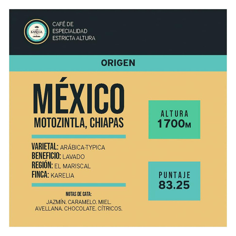 Café Karelia Chiapas Especialidad Tostado Oscuro en Grano