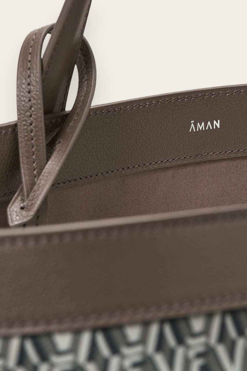 Leather Monogram Tote - Oversized Tote Bag - Aman Essentials