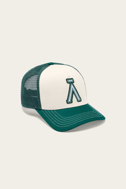 A' Logo Trucker Hat - Dark Green