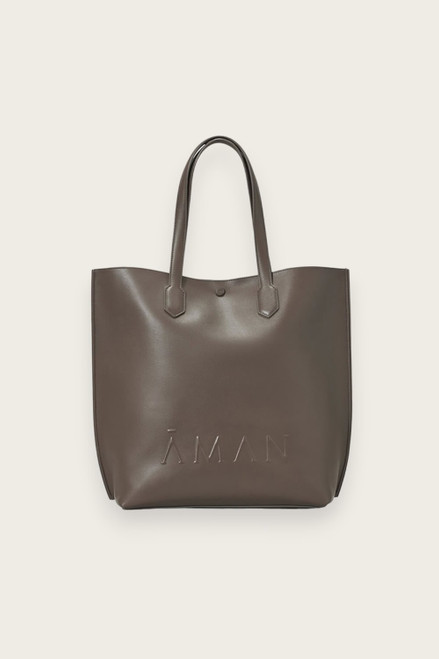 Leather Monogram Tote - Oversized Tote Bag - Aman Essentials