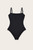 Block Colour Swimsuit - Black