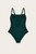 Block Colour Swimsuit - Dark Green