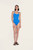 Block Colour Swimsuit - Mid Blue