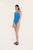 Block Colour Swimsuit - Mid Blue