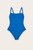 Block Colour Swimsuit - Mid Blue