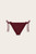 Block Colour Bikini Bottom - Burgundy