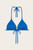 Block Colour Bikini Top - Mid Blue