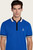 Men's Zip-up Polo Shirt - Blue