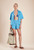 Towelling Short - Pale Blue