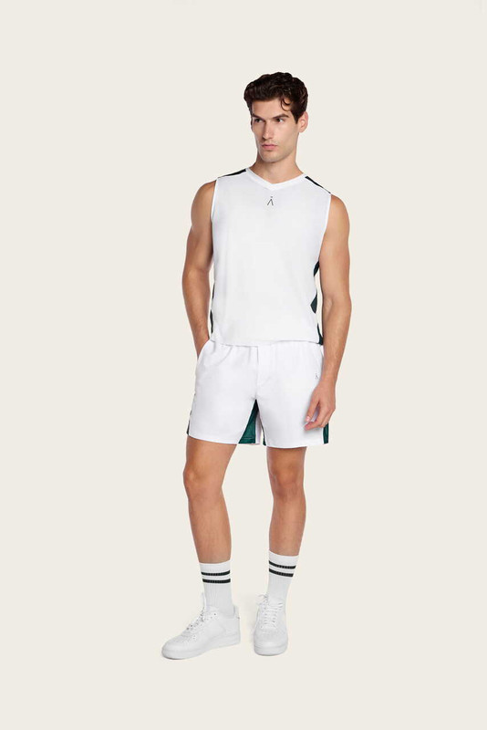 Men's Pro Sleeveless Top in White | Aman Essentials