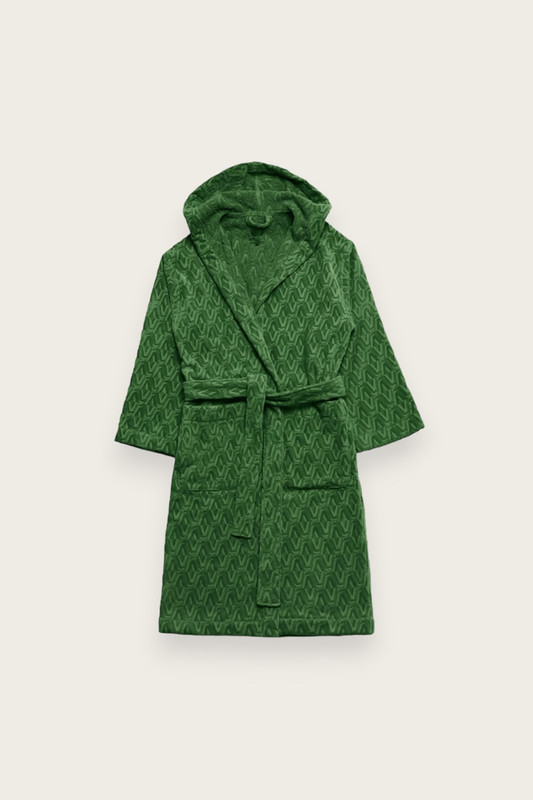 YOURS Plus Size Emerald Green Waffle Fleece Hooded Dressing Gown | Yours  Clothing