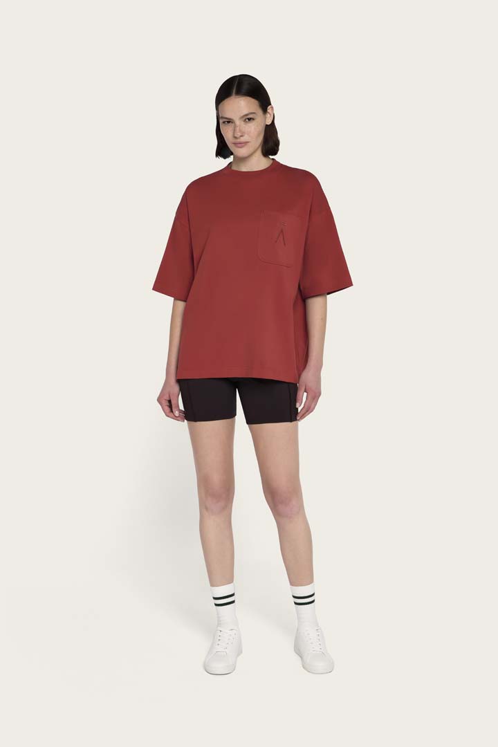 Oversized Tee in Clay - Relaxed Fit Tee - Aman Tennis Club