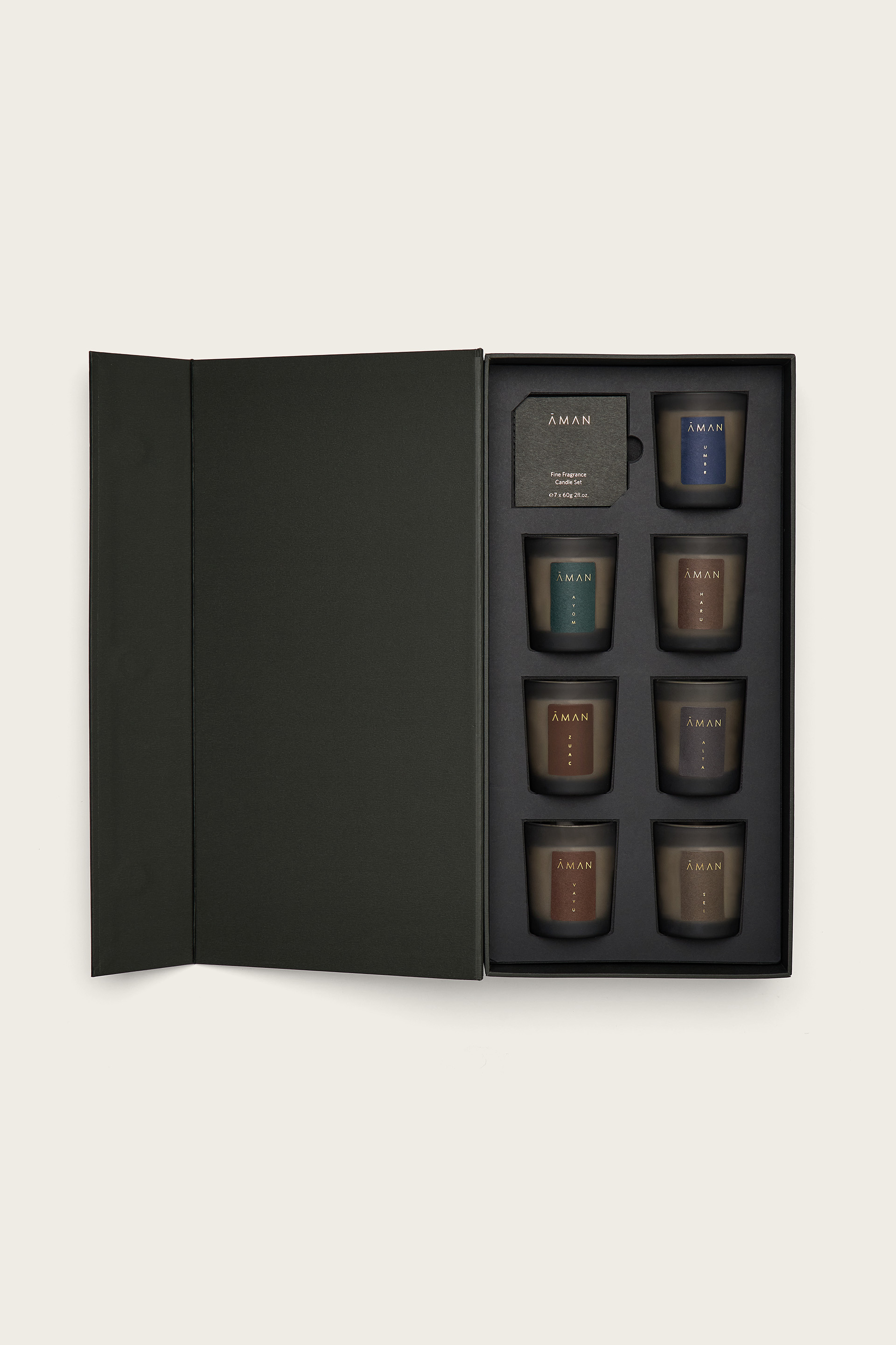 アマン キャンドルトリオ Mini Candle Trio 60g - Spa Candle Gift Set - Aman Essentials