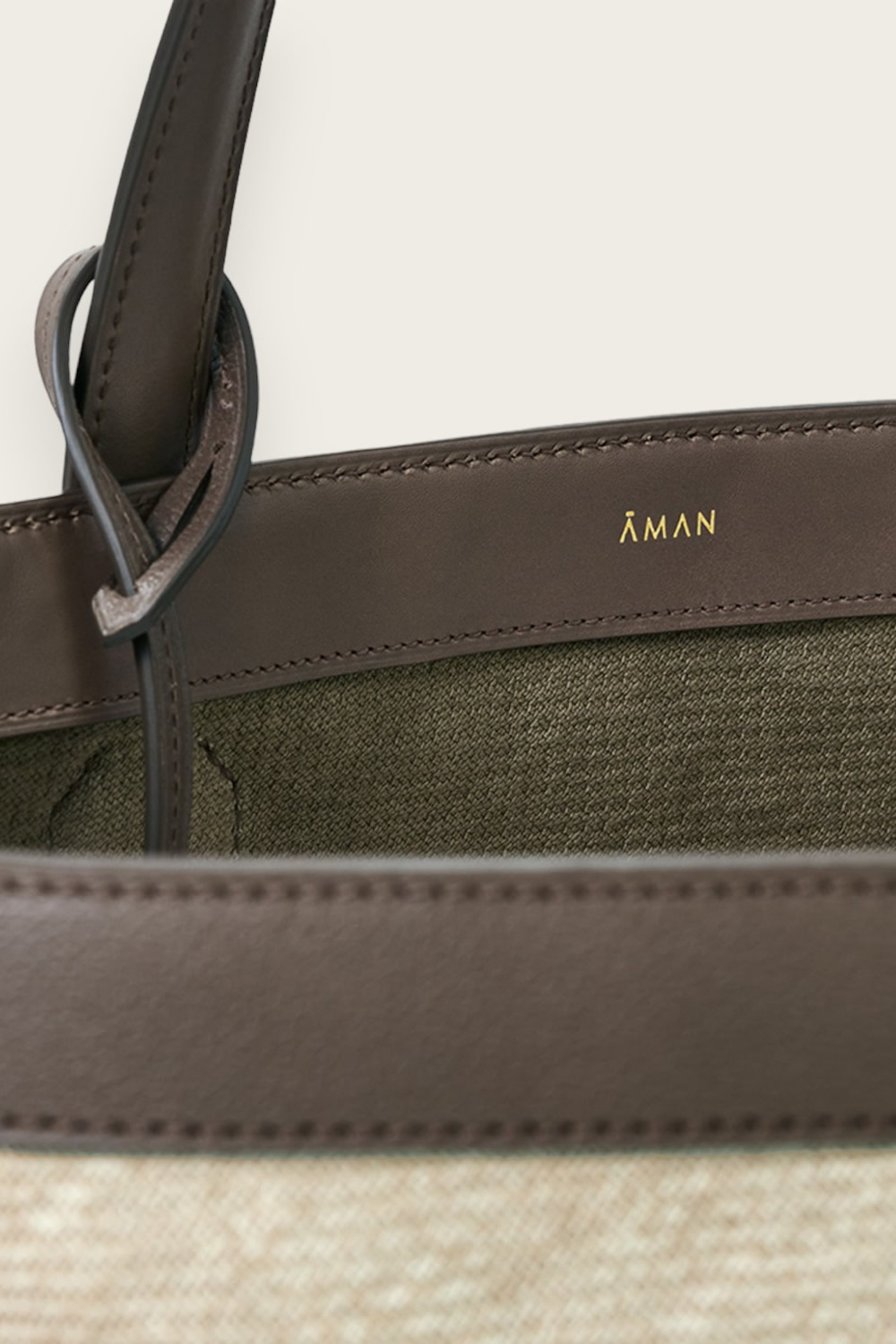 Leather Monogram Tote - Oversized Tote Bag - Aman Essentials