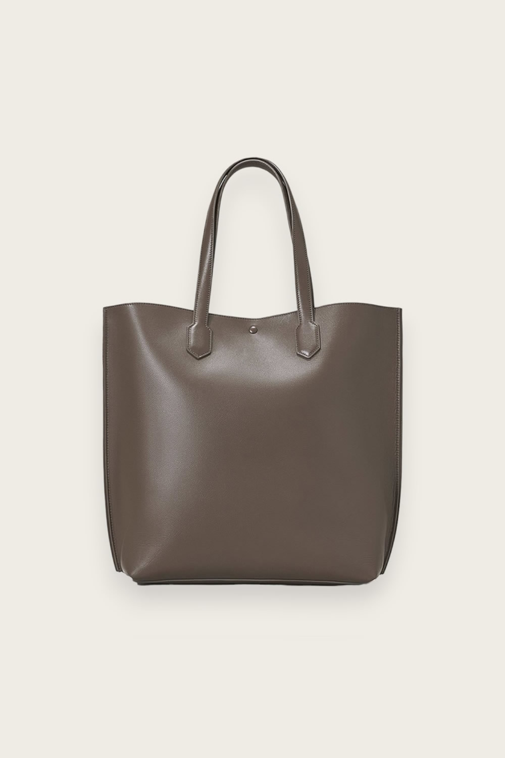North South Tote: Oversized Leather Tote Bag - Aman Essentials