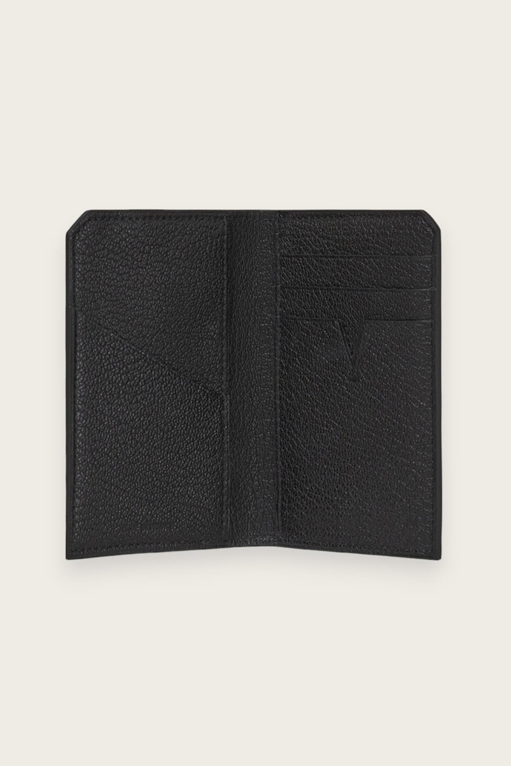 Louis Vuitton Taurillon Monogram Leather Folding Wallet Logo Card Holders, Black