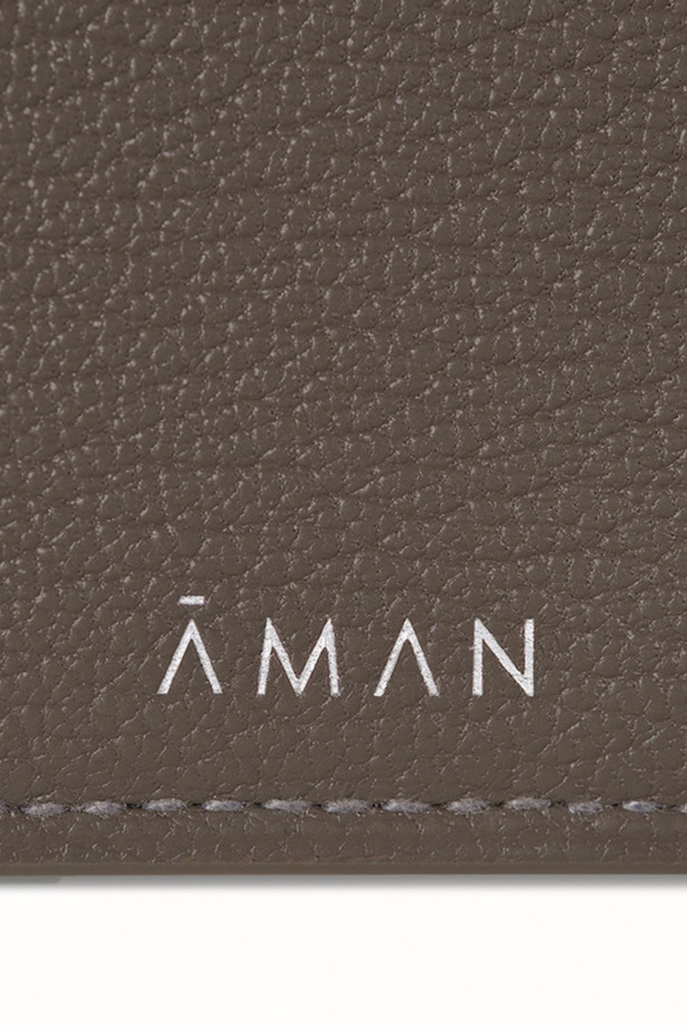 Leather Passport Sleeve - Aman Grey - Aman Essentials