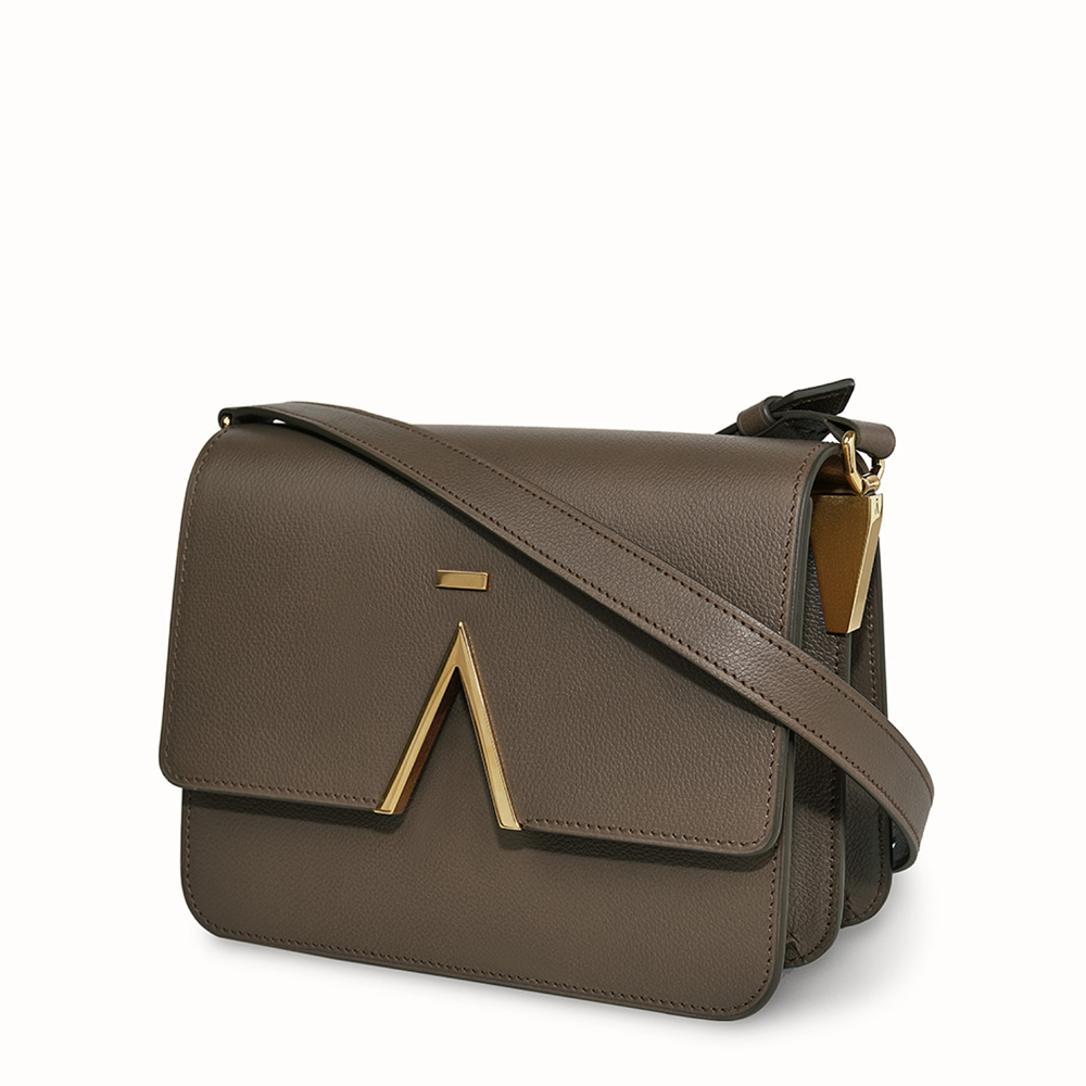 Leather Shoulder Bag - Mink - Aman Essentials