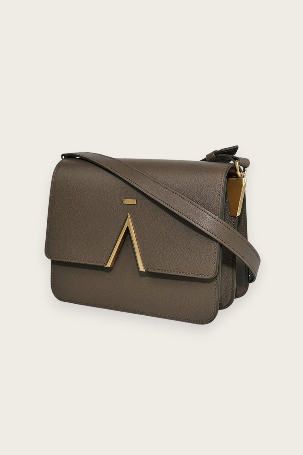 Leather Shoulder Bag - Mink - Aman Essentials