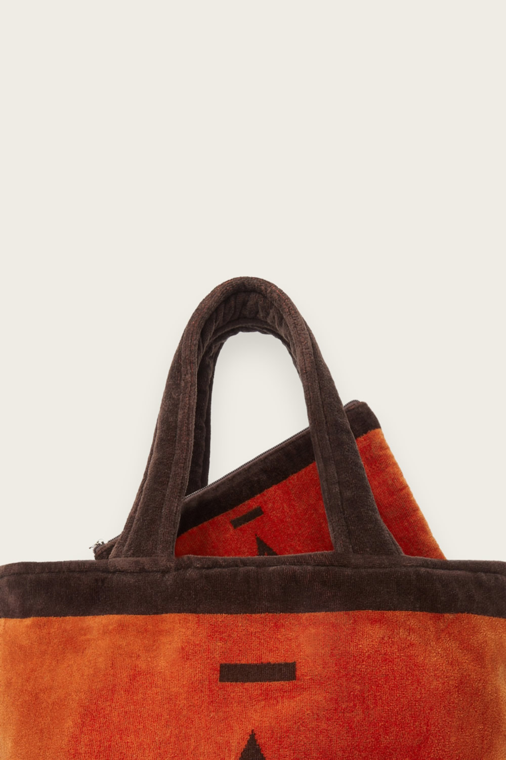Beach Bag, Designer Tote Bag in orange